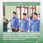 PELANTIKAN DAN PENYERAHAN SK PNS DI LINGKUNGAN KEMENAG KABUPATEN BELITUNG TIMUR TAHUN 2023